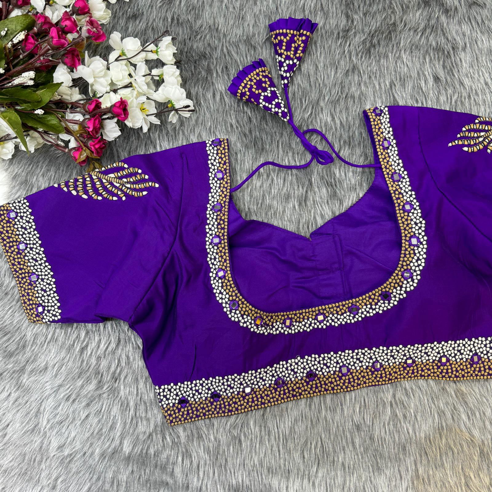 Rk Blouse Designer Soft Silk Heavy Work Party Wear Blouse Wholesale Online
